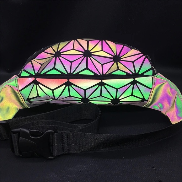Luminous Floral Geometric Fanny Pack - Picture 6 of 9